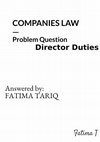 Research paper thumbnail of Problem Question on Directors' Duties