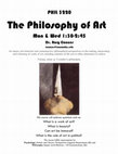 Research paper thumbnail of The Philosophy of Art Mon & Wed 1:30-2:45