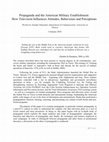 Research paper thumbnail of Propaganda and the American Military Establishment: How Television Influences Attitudes, Behaviours and Perceptions