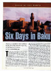 Research paper thumbnail of Six Days In Baku Cheterian