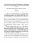 Research paper thumbnail of How might television negatively affect democracy, politics, and government policy in the aftermath of 9/11 in the United States of America