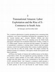 Research paper thumbnail of Transnational Amazon: Labor Exploitation and the Rise of E- Commerce in South Asia