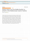 Research paper thumbnail of GENETIC HISTORY FROM THE MIDDLE NEOLITHIC TO PRESENT ON THE MEDITERRANEAN ISLAND OF SARDINIA. In Nature Communications, 2020.