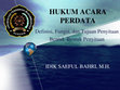 Research paper thumbnail of HUKUM ACARA PERDATA - PERTEMUAN 17, 18, DAN 19