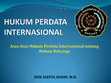 Research paper thumbnail of HUKUM PERDATA INTERNASIONAL - PERTEMUAN 9