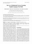 The Use of Multimodal Texts in Teaching English Language Oral Skills Cover Page