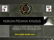 Research paper thumbnail of HUKUM PIDANA KHUSUS - PERTEMUAN 15