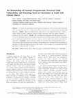 The Relationship of Parental Overprotection, Perceived Child Vulnerability, and Parenting Stress to Uncertainty in Youth with Chronic Illness Cover Page