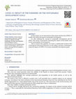 COVID-19: IMPACT OF THE PANDEMIC ON THE SUSTAINABLE DEVELOPMENT GOALS Cover Page