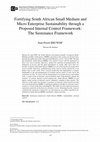 Research paper thumbnail of Fortifying South African Small Medium and Micro Enterprise Sustainability through a Proposed Internal Control Framework: The Sustenance Framework