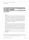 Research paper thumbnail of LA ACTIVIDAD INVESTIGADORA REALIZADA EN ESPAÑA EN TORNO A LA COMUNICACIÓN DEL MEDIO AMBIENTE, EL CAMBIO CLIMÁTICO Y LA SOSTENIBILIDAD (2007-2018)