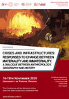 Research paper thumbnail of CRISES AND INFRASTRUCTURES: RESPONSES TO CHANGE BETWEEN MATERIALITY AND IMMATERIALITY. A DIALOGUE BETWEEN ANTHROPOLOGY, GEOGRAPHY AND HISTORY. International conference, Università di Padova, Università Ca' Foscari di Venezia, Università di Verona, 16-19 Novembre 2020