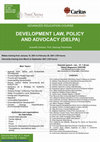 Research paper thumbnail of Development Law, Policy, Advocacy