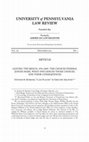 Research paper thumbnail of Burbank, Plager, & Ablavsky, "LEAVING THE BENCH, 1970–2009: THE CHOICES FEDERAL JUDGES MAKE, WHAT INFLUENCES THOSE CHOICES, AND THEIR CONSEQUENCES," 161Pennsylvania Law Rev 1 (December 2012)