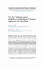 The 2017 military coup in Zimbabwe: Implications for human rights and the rule of law Cover Page