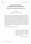 Research paper thumbnail of «È giunto vicino al segreto degli Elleni» Il Nietzsche umanista di Giorgio Colli