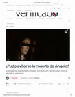 Research paper thumbnail of "¿Pudo evitarse la muerte de Ángela? La pandemia desatendida: jóvenes con adicción sacrificadas sobre el altar de la ganancia", VERIFICADO, 24/11/2020