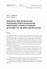 Larisa I. Zakharova, Timur E. Melnik. Some reflections on regulating professional sports  in integration associations: a sphere of autonomy or an object of the Union law regulation? Cover Page