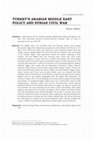 Research paper thumbnail of TURKEY'S ARABIAN MIDDLE EAST POLICY AND SYRIAN CIVIL WAR