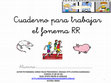 Research paper thumbnail of Cuaderno para trabajar el fonema RR lumno