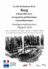 Research paper thumbnail of Gentner (S.), Walter (M.) dir. avec la collaboration de Barbau (C.), Diemer (S.), Griselin (S.), Le site de hauteur de la Burg à Ratzwiller (67), occupations préhistorique et protohistorique, Sondages exploratoires, Rapport 2020