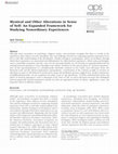 Research paper thumbnail of Mystical and other alterations in sense of selfMystical and other alterations in sense of self: An expanded framework for studying nonordinary experiences