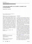 Research paper thumbnail of Constructing High Quality Use Case Models: A Systematic Review of Current Practices