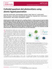 Colloidal-quantum-dot photovoltaics using atomic-ligand passivation Cover Page