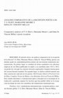 Research paper thumbnail of Análisis comparativo de la recepción poética de T. S. Eliot, Marianne Moore y Edna St. Vincent Millay