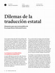 Research paper thumbnail of Dilemas de la traducción estatal