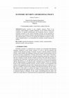 Research paper thumbnail of ECONOMIC SECURITY AND REGIONAL POLICY