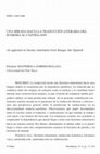 Research paper thumbnail of Una mirada hacia la traducción literaria del euskera al castellano