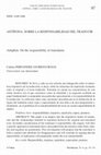 Research paper thumbnail of Antífona. Sobre la responsabilidad del traducir