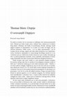 Research paper thumbnail of Thomas More: Utopija O verovanjih Utopijcev