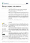 Research paper thumbnail of sustainability Impact of Car Sharing on Urban Sustainability