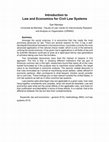 Research paper thumbnail of Introduction to Law and Economics for Civil Law Systems