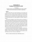 Research paper thumbnail of Introduction à l'analyse économique du droit