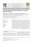 Research paper thumbnail of Proteomic analysis of plasma samples from patients with acute myocardial infarction identifies haptoglobin as a potential prognostic biomarker