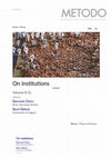 Research paper thumbnail of "On Institutions. Practice, Sociality, Historical Becoming", Special Issue  of metodo. International Studies in Phenomenology and Philosophy,  8 (1) edited by Giacomo Croci and Selin Gerlek