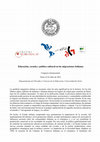 Research paper thumbnail of Educación, escuela y política cultural en las migraciones italianas