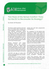 Ten Years of the Syrian Conflict: Time for the EU to Reconsider Its Strategy? Cover Page