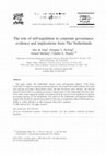 The role of self-regulation in corporate governance: Evidence and implications from the Netherlands Cover Page