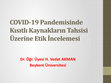 Research paper thumbnail of COVID-19 Pandemisinde Kısıtlı Kaynakların Tahsisi Üzerine Etik İncelemesi