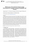 Effectiveness of Second Life Virtual Learning Environment for Language Training in Hospitality and Tourism Cover Page