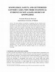 Research paper thumbnail of Knowledge, safety, and Gettierized lottery cases: Why mere statistical evidence is not a (safe) source of knowledge