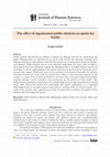 Research paper thumbnail of The effect of organization-public relations on sports fan loyalty