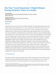 Research paper thumbnail of The New "Good Samaritans": Digital Helpers During Pandemic Times in Canada 1