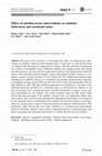 Research paper thumbnail of Effect of emotion-aware interventions on students' behavioral and emotional states