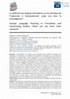 Research paper thumbnail of La didáctica de lenguas extranjeras en los estudios de Traducción e Interpretación: ¿qué nos dice la investigación?