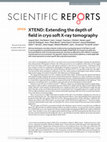 Research paper thumbnail of XTEND: Extending the depth of field in cryo soft X-ray tomography